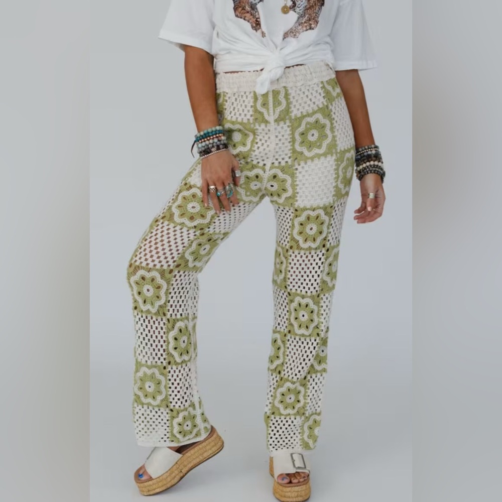 NWOT Three Bird Nest Crochet Pant - Picture 3 of 8